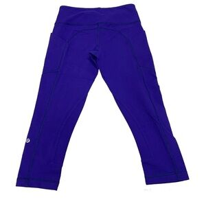 Lululemon deep rich purple Capri leggings Sz 4
